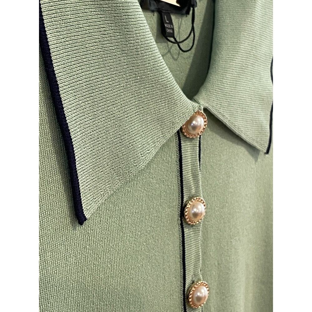 ~ Alexia Admor L Dinah Midi Knit Dress Sage Sleeveless Preppy Timeless Classic